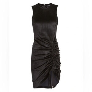 NWT ATLEIN Ruched Velvet Bodycon Dress